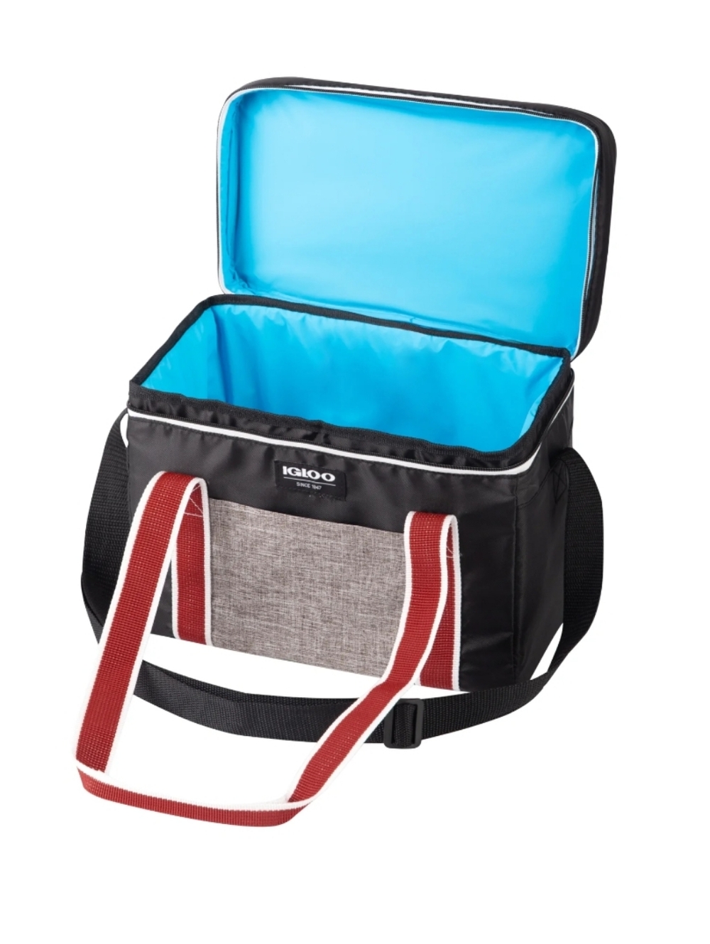 Igloo Black, Red and Gray Men's Insulated Cooler Tote - Picture 2 of 4
